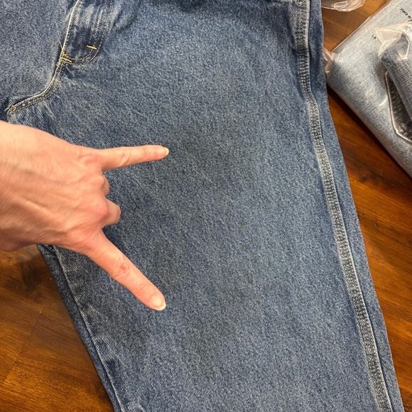 Wrangler Riggs Workwear‎ Men Jeans 35x32 Blue Denim Carpenter Utility READ - Picture 10 of 10